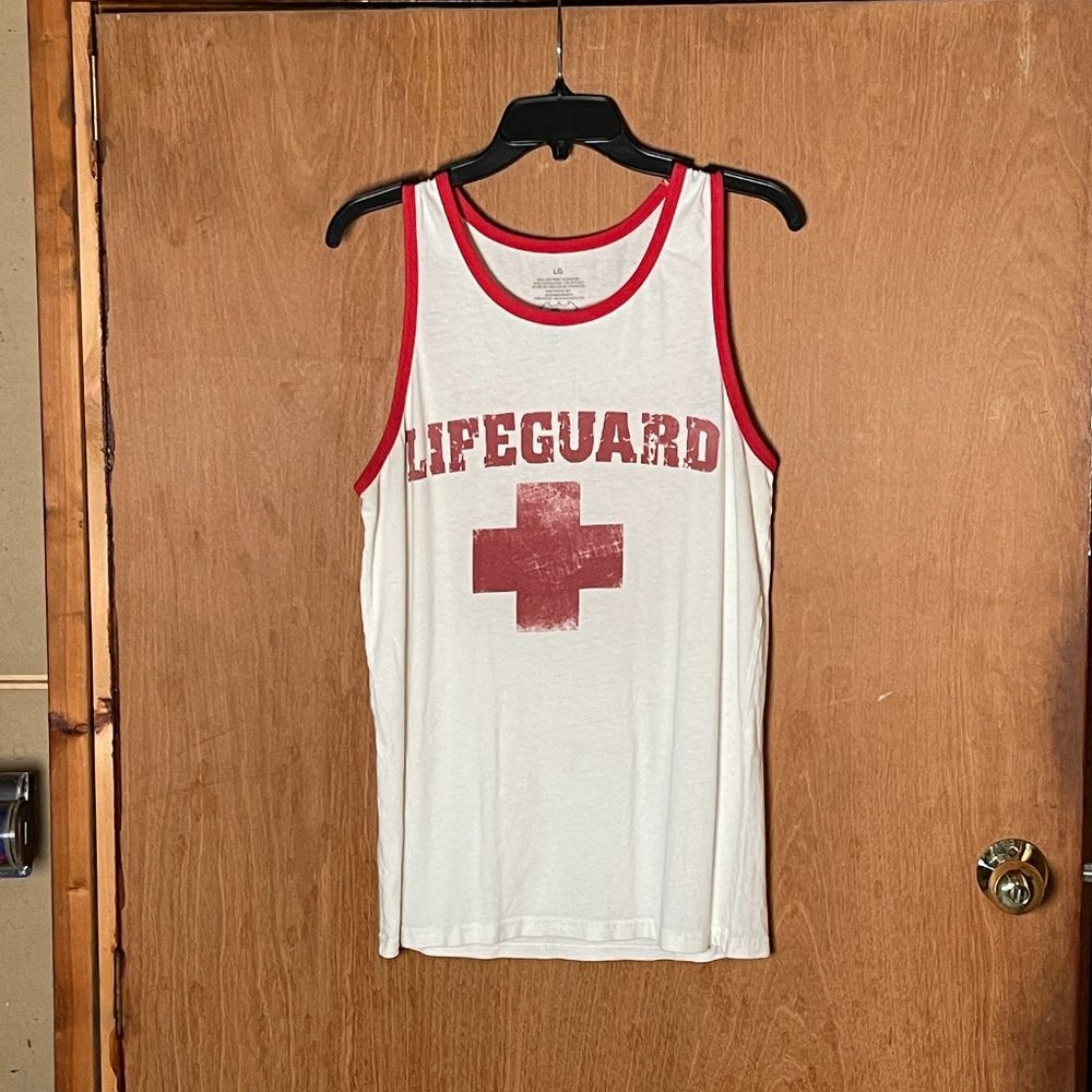 LifeGuard Tank Top, White in Large